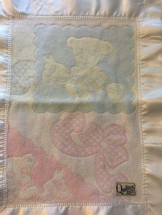 2 Vintage Quiltex Doll/baby Blankets 3
