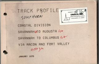 Track (chart) Profile Southern Railway Coastal Division January 1976