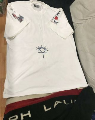 Rare Dennis Rodman Tattoo Shirt Short Sleeve White Xl Vtg 1996 Chicago Bulls Nos