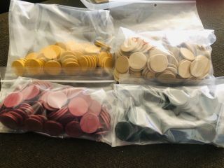 462 Vintage Mini Clay Poker Chips 7/8 "
