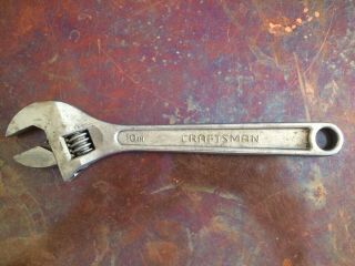 Vintage Craftsman Adjustable 10 Inch Wrench 44604 Usa