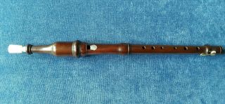 Antique Vintage Old Wooden English Flageolet Flute