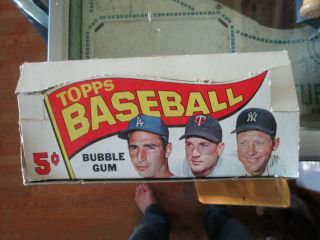 1965 Topps Baseball Wax Box - Empty - Mantle,  Koufax,  Killebrew