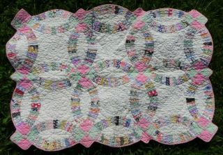 Antique Doll Bed Quilt 23 " X 33 "