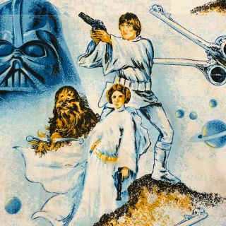 Vintage Star Wars Twin Bed Sheet 1977 Bibb