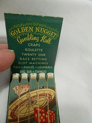 Vintage Feature Matchbook Golden Nugget Casino Las Vegas Unstruck Roulette S5E 2