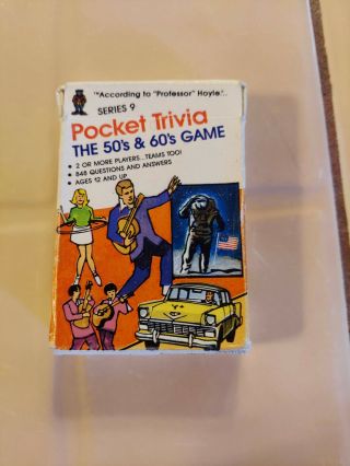 Vintage 1984 Card Game Pocket Trivia The 50s And 60s Series 9 Party Game Gift A7