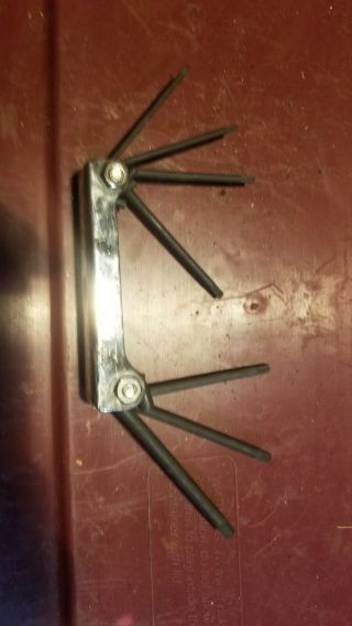 Vintage Eklind No.  91 Folding Uni Key Allen Wrench Tool 5/64 - 1/4; W/ Bonus Usa