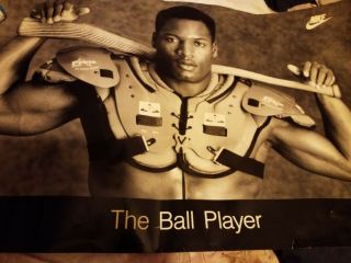 Bo Jackson " The Ball Player " Poster By Nike,  1988