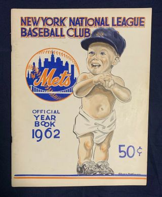 1962 York Mets Official Yearbook Vintage