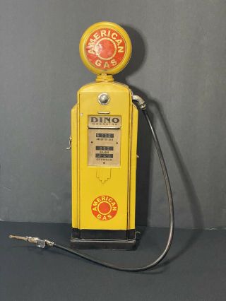 Gas Fuel Sinclair Dino Gasoline Pump Decorative Tin Pump American Gas 17”