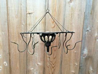 Antique Cast Iron General Store Hanging String Holder With Hooks