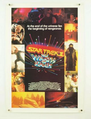 Vintage Star Trek Ii The Wrath Of Khan 17x24 " Movie Promo Poster 1982