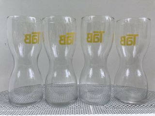 Vintage TAB Soda Drinking Glass Coca Cola Diet Drink Hourglass Shape 3