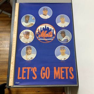 36x24 1969 York Mets Let’s Go Mets Poster Major League Posters Tom Seaver