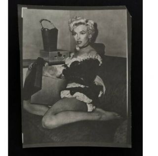 2 Vintage Contact Portraits Of Marilyn Monroe In French Maid Outfit