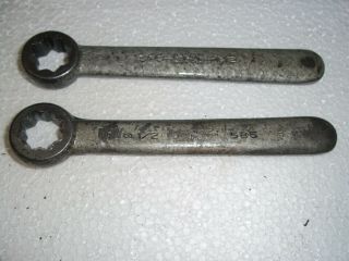 2pc Vintage Machinist Mechanic Armstrong 585 1/2 " 8 Point Lathe Tool Post Wrench
