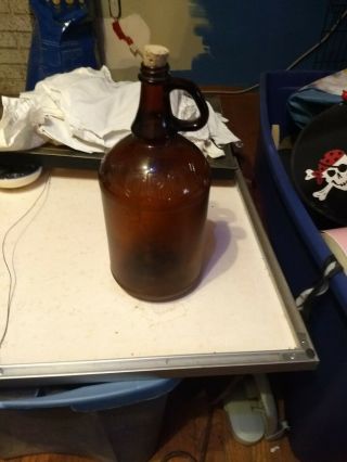 Vintage Amber Clorox 1 Gallon Bleach Brown Glass Bottle