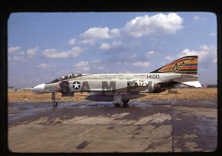 Kodachrome Slide Navy F - 4n 151400 Nf200 Vf - 151 Cvw - 5 Cag Uss Midway March 1975