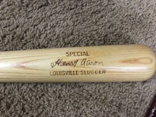 Nos 1964 - 1972 Hank Henry Aaron Wood Baseball Bat Louisville Slugger 125s