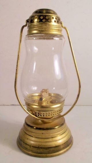 Antique/vintage Nos Unfired Brass Skaters Lamp/lantern Kerosene Oil Complete
