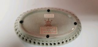 Vintage United Wilson Oval Dish JUWC Chinese Hand Painted Porcelain 1897 2
