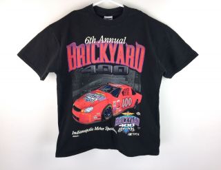 Vtg 6th Annual Brickyard 400 Nascar Racing Graphic T - Shirt Size Large