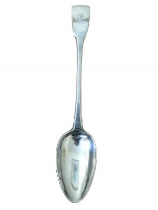 Sterling Silver Serving Spoon Fiddle Pattern 12 Inch Long/english Hallmark 1822