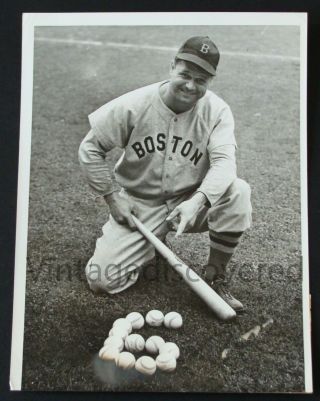 Jimmy Foxx 1938 Boston Red Sox Type 1 Photo Six Straight Walks A Record