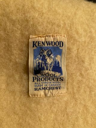 Vintage Kenwood Virgin Wool Blanket Yellow Satin Edges Canada Ramcrest 73 " X65 "