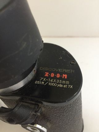 Vintage Sears Discoverer Zoom Binoculars 7x14x35mm Model 6208 251ft/1000yds at7x 3