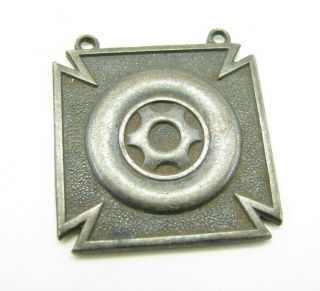 Wwii Sterling Silver Driver/mechanic Army Medal Badge Motor Pool Vintage Us