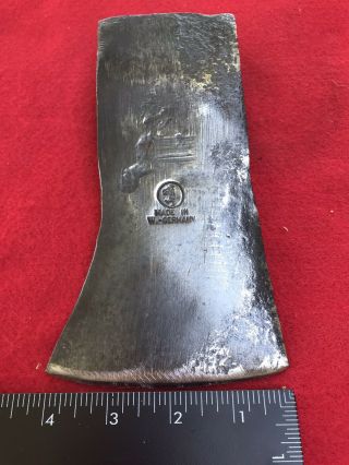 Vintage West Germany Single Bit Axe Head Made In W.  Germany Stamped 3 And Logo