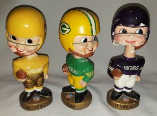 Nfl Vintage Bobblehead Nodder Green Bay Packers,  Redskins,  Sports Specialties