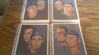 1964 Dodgers Union 76 Volpe Prints Set (18) Sharp Corners.  Set
