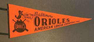 1970 Baltimore Orioles World Champions Pennant