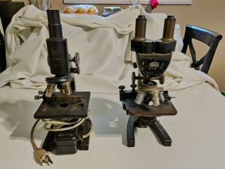 Carl Zeiss Jena,  Spencer Vintage Antique Microscope,  Bausch & Lomb Optical Co. 2