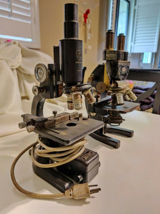 Carl Zeiss Jena,  Spencer Vintage Antique Microscope,  Bausch & Lomb Optical Co. 3