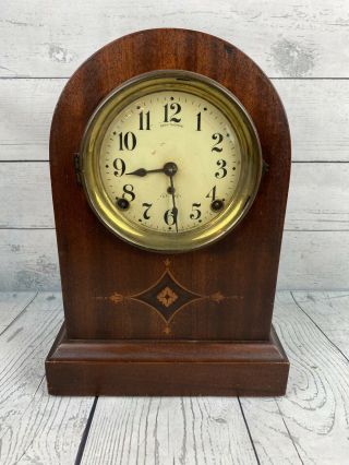Antique Vintage Seth Thomas Beehive Mantle Clock 89 C Cond.  W/ Hand Inlay