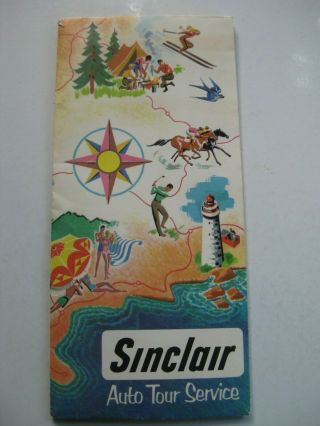 Vintage Sinclair Auto Tour Service Packet/u.  S.  Map,  Hotel Brochures,  Flamingo Mo