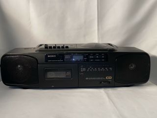 Vintage Sony Cfd - 50 Cd Cassette Am Fm Ghetto Blaster Boombox Stereo Radio