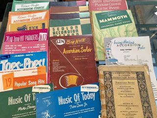 Vintage/antique Accordion & Piano Sheet Music Books