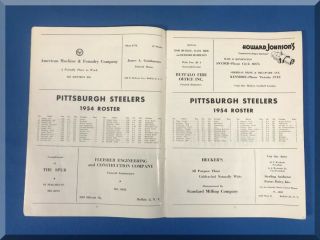VINTAGE SEPTEMBER 19 1954 NFL DETROIT LIONS vs PITTSBURGH STEELERS CIVIC STADIUM 3