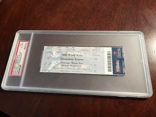 2005 Chicago White Sox World Series Champions Game 4 Clincher Full Ticket Psa