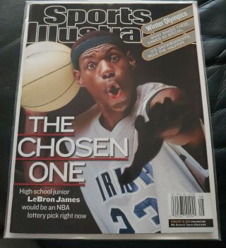 February 18,  2002 Lebron James High School 1st Sports Illustrated No Label