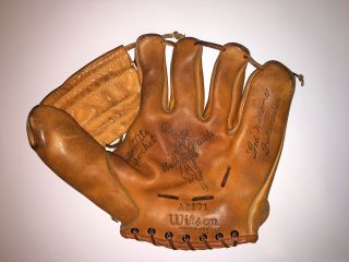 1957 Vintage Wilson A2171 Ted Williams Fieldmaster Baseball Glove “ball Hawk”