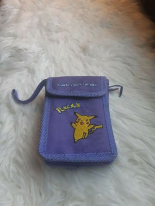 Vintage Pokemon Pikachu Nintendo Game Boy Case Bag Purse Purple USA 2