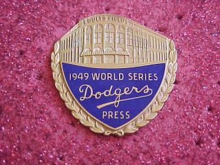 1949 Brooklyn Dodgers World Series Media Press Pin - York Yankees (16th) Nyy