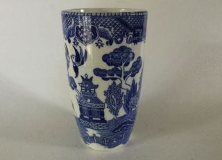 Vintage Japan Blue Willow Ceramic 5 1/4 " Tumbler Iced Tea Drinking Cup 12 Oz