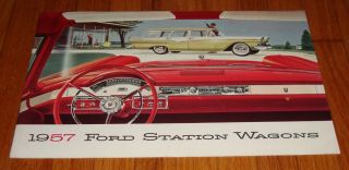 1957 Ford Station Wagon Deluxe Sales Brochure Country Squire Del Rio